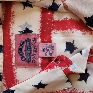 Cambridge Country Store Red and Blue Star Pattern Shirt and Skirt
